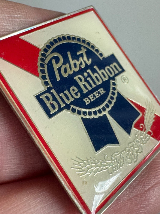 Pabst Blue Ribbon Beer Logo Pin – Vintage Advertising Brewery Badge 