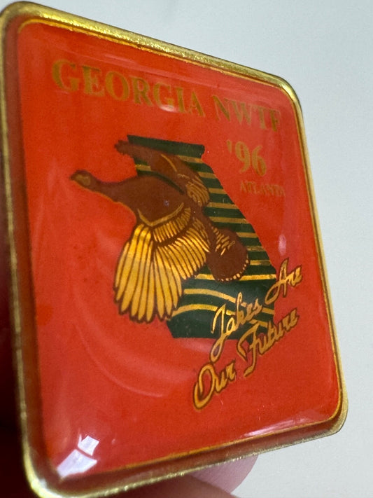 Vintage 1996 Georgia NWTF National Wild Turkey Federation Lapel Pin