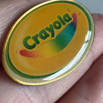 Crayola Rainbow Logo Enamel Pin – Vintage Art Supplies Brand Badge