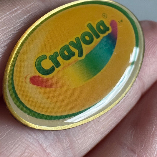 Crayola Rainbow Logo Enamel Pin – Vintage Art Supplies Brand Badge