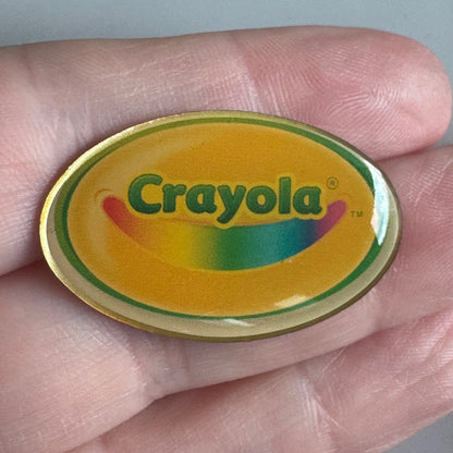 Crayola Rainbow Logo Enamel Pin – Vintage Art Supplies Brand Badge
