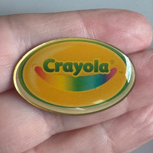 Crayola Rainbow Logo Enamel Pin – Vintage Art Supplies Brand Badge