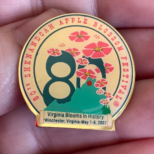 2007 80th Shenandoah Apple Blossom Festival Winchester Lapel Pin