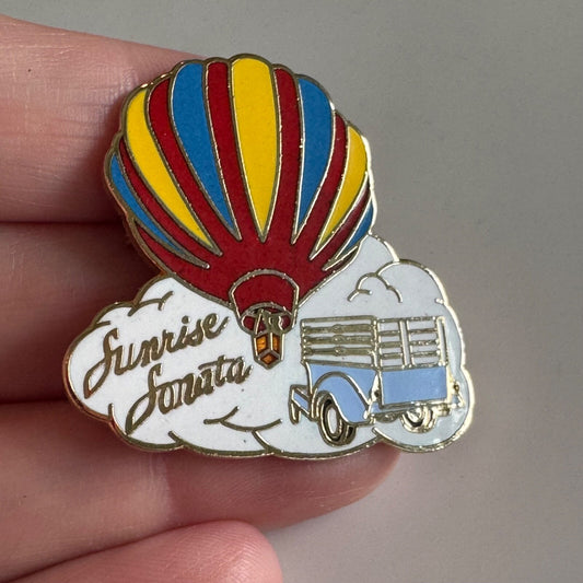 Vintage Sunrise Sonata Hot Air Balloon Lapel Pin RARE