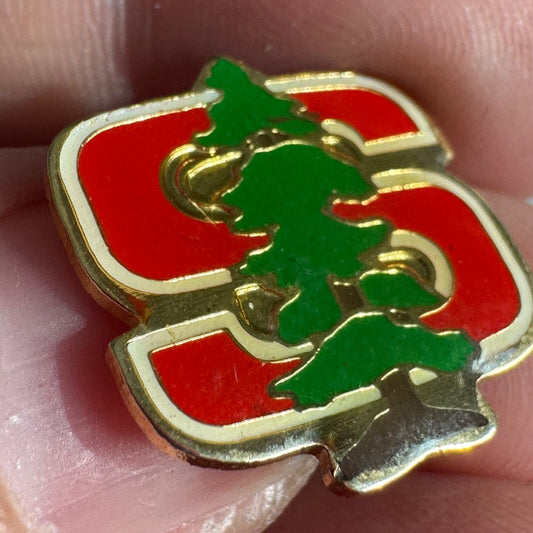 Vintage Standford University Cardinal Tree Logo lapel Pin 