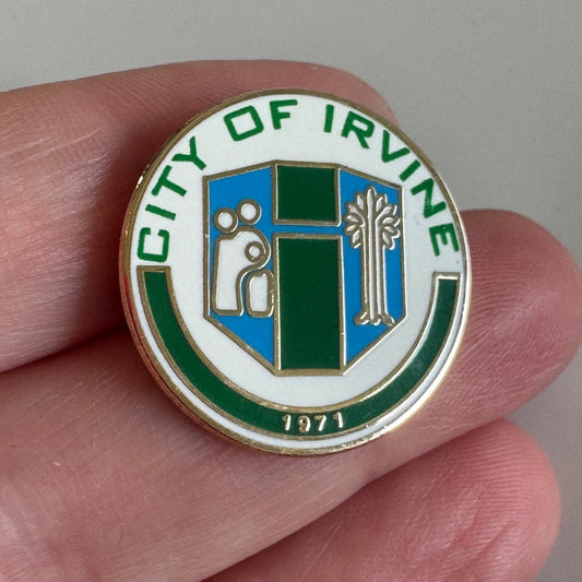 City of Irvine California 1971 Enamel Lapel Pin Community Seal 
