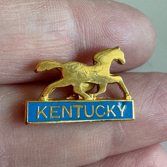Vintage Kentucky Horse Lapel Pin Enamel