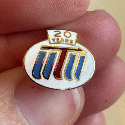 Vtg UTU 20 Years Pin Tie Tack Member United Transportation Union Gold Filled