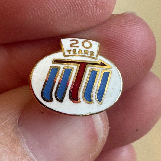 Vtg UTU 20 Years Pin Tie Tack Member United Transportation Union Gold Filled