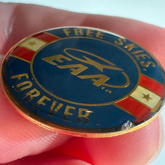 Vintage EAA Free Skies Forever Lapel Pin