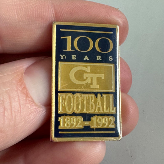RARE Vintage Georgia Tech University Yellow Jackets 1992 100 Years of Football
