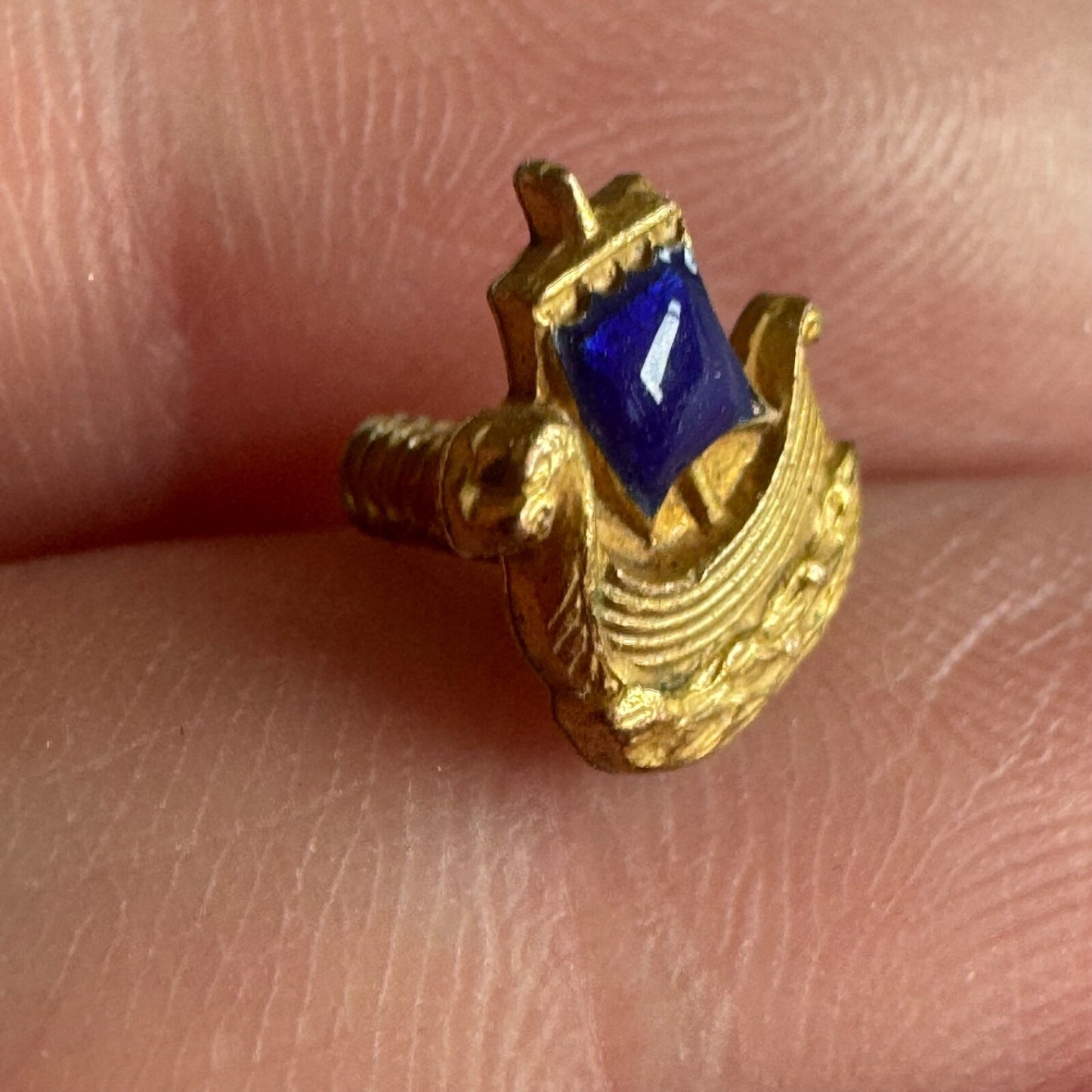 Early Alpha Kappa Psi Screwback Pledge Pin New Member Gold Tone