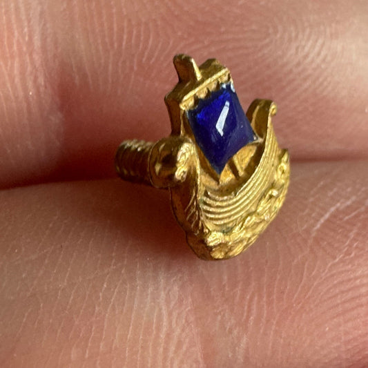 Early Alpha Kappa Psi Screwback Pledge Pin New Member Gold Tone