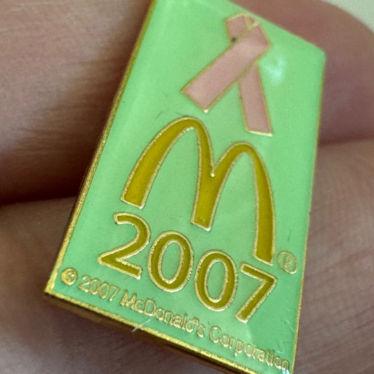 2007 McDonalds Breast Cancer Awareness Lapel Pin