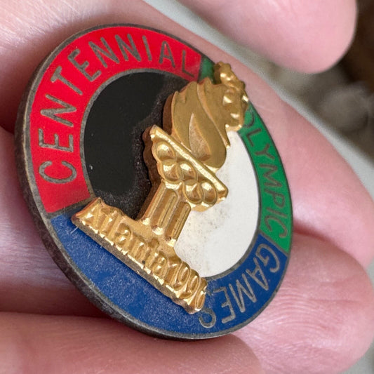 Vintage Centennial Olympic Games Atlanta 1996 Torch Flame Lapel Pin Aminco