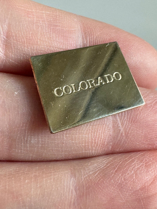 Vintage Gold Tone State Shaped Scatter Pin Tie Tack