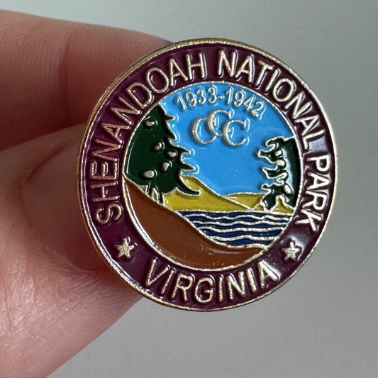 Vtg Shenandoah National Park Virginia Civilian Conservation Corps 1933-42 Pin