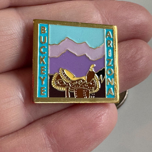 Vintage Buckeye Arizona Souvenir Tourist Lapel Pin