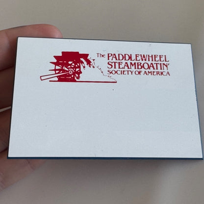 Vintage The Paddlewheel Steamboatin' Society of America Name Tag Pin