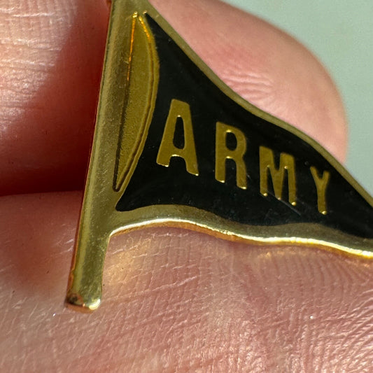 Vintage United States Military Academy USMA Army Pennant Flag Lapel Pin