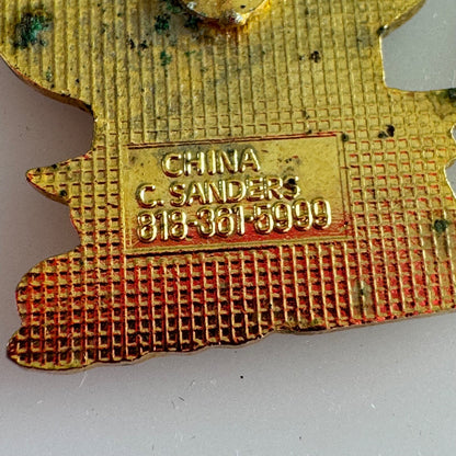 Vintage Pasco County School Pirates Lapel Pin Mascot High School Florida