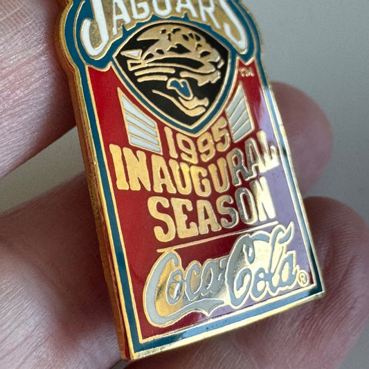 Jacksonville Jaguars 1995 Inaugural Season Coca Cola NFL Pin 