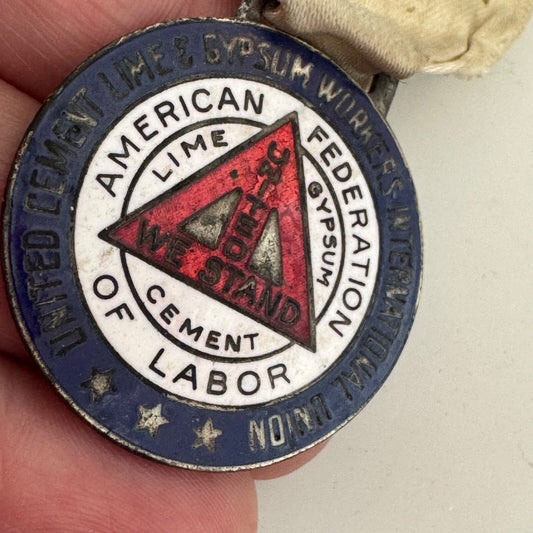 1948 Cement Lime Gypsum Workers Union AFL Convention Pin Badge