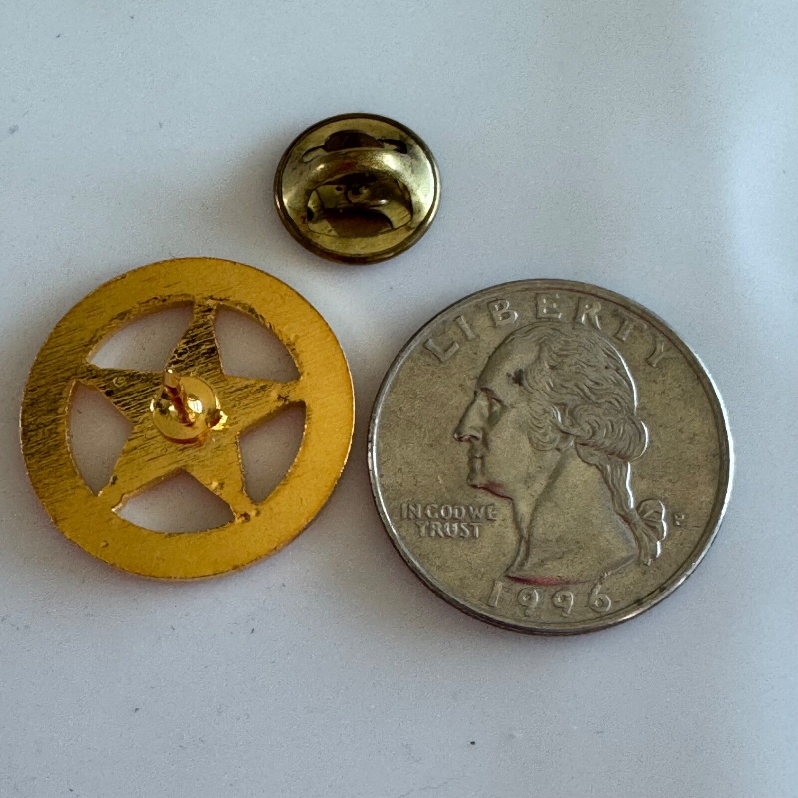 Vintage United States Marshal Gold Tone Lapel Pin