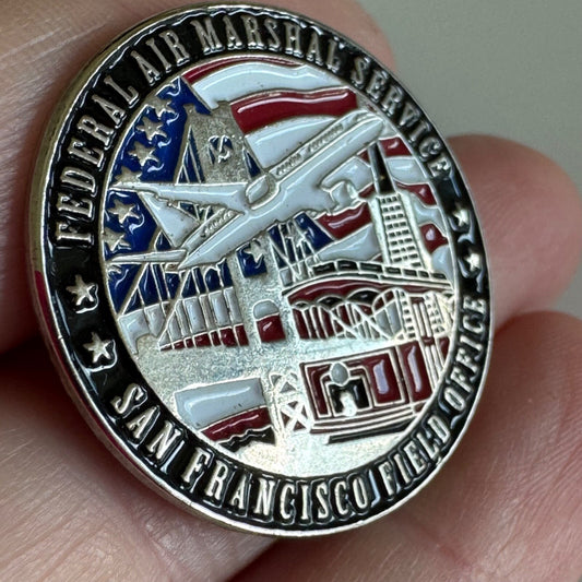 Federal Air Marshal Service San Francisco Field Office Enamel Lapel Pin 