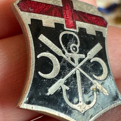 Vintage 7th Engineer Battalion DUI DI N.S. Meyer Lapel Pin