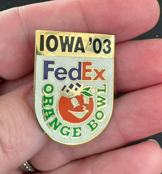 2003 University of Iowa FedEx Orange Bowl Lapel Pin Hawkeyes