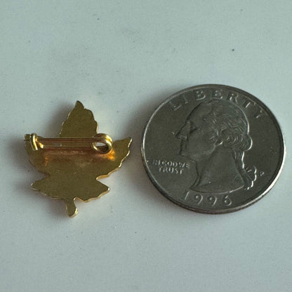 Vintage Victoria British Columbia Maple Leaf Cloisonne Lapel Pin Brooch