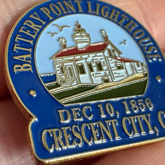 Battery Point Lighthouse Lapel Pin Crescent City, California Historical Landmark