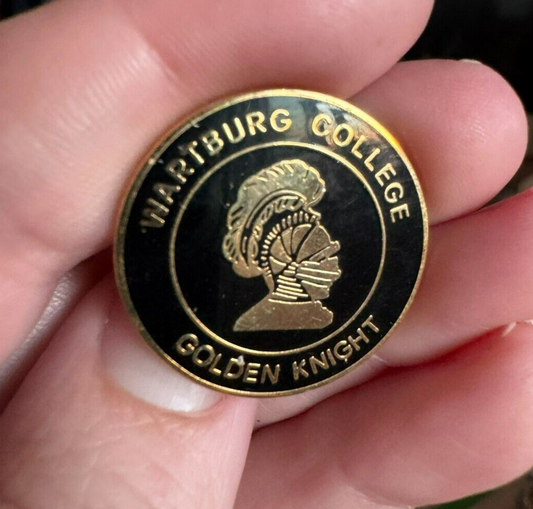 VTG Wartburg College Golden Knight Pin Black Gold