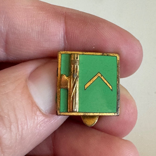 WW2 Italian Fascist Badge Collar Stud Lapel Pin S. Johnson Milano