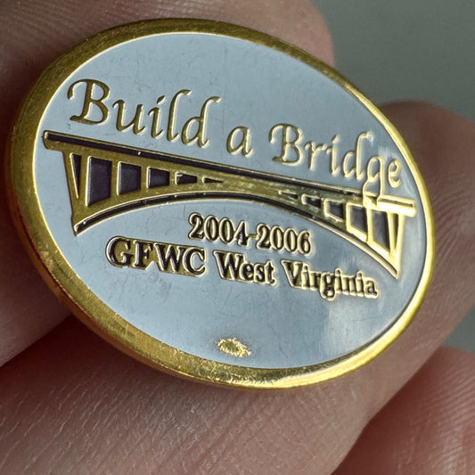 Build a Bridge GFWC WV 2004–2006 Pin – West Virginia Civic Group