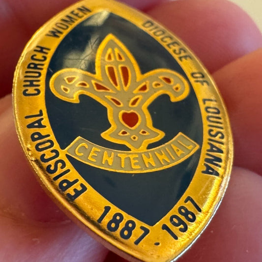 1987 Episcopal Church Women Diocese of Louisiana Centennial Lapel Pin