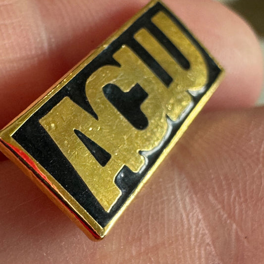 Vintage ACLU Logo Lapel Pin Tie Tack American Civil Liberties Union