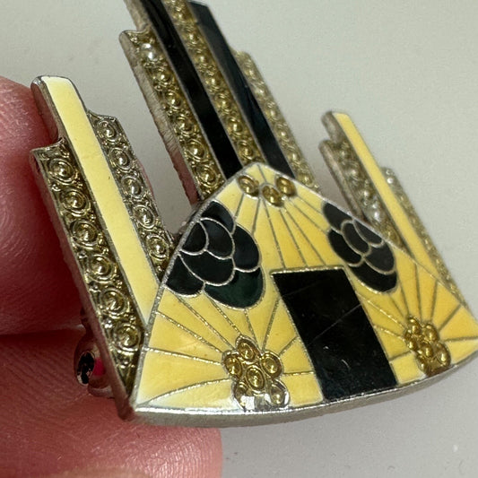 Vintage Pierre Bex Look Art Deco Brooch Pin