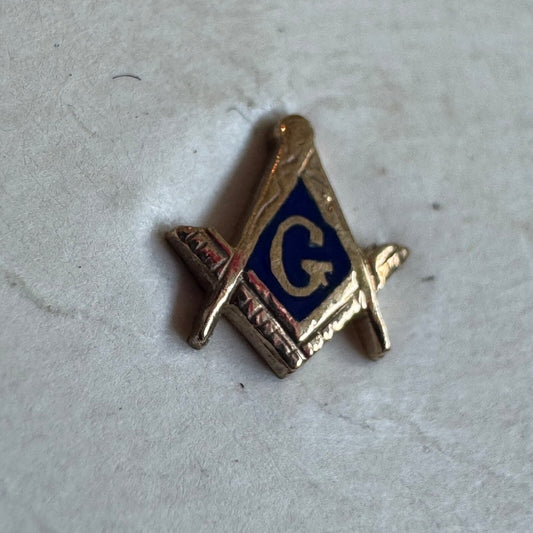Vintage 14k Gold Mason Masonic Lapel Pin Tie Tack New on Card I. & R. Co.