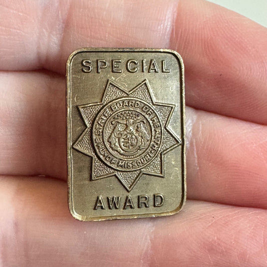 Missouri State Board of Health of Missouri Special Award Lapel Pin