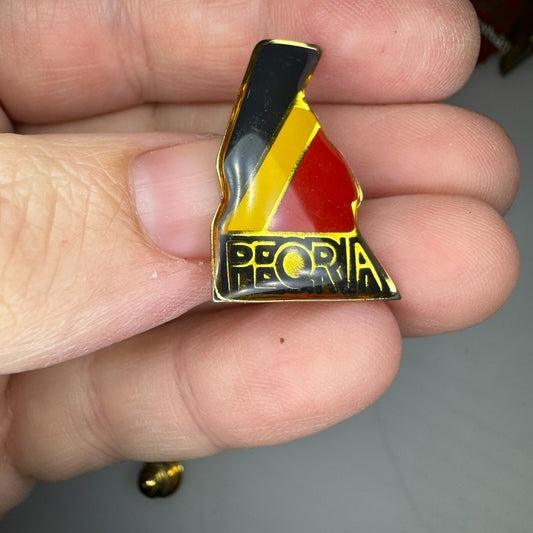 Vintage Peoria Illinois Flag Symbol Souvenir Lapel Pin