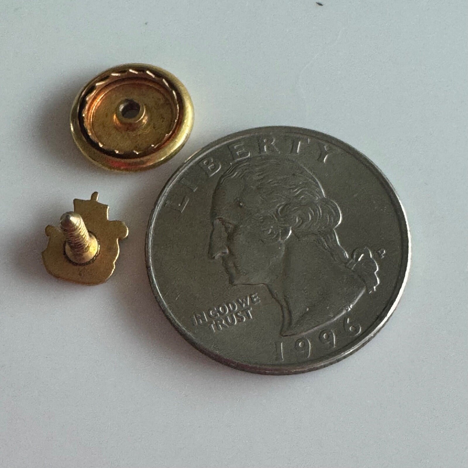 Early Alpha Kappa Psi Screwback Pledge Pin New Member Gold Tone