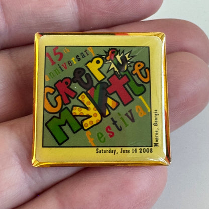 2008 15th Anniversary Crepe Myrtle Festival Monroe Georgia Lapel Pin 