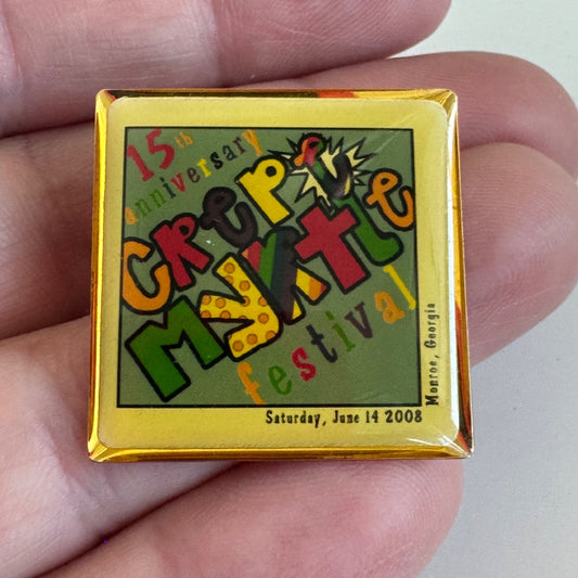 2008 15th Anniversary Crepe Myrtle Festival Monroe Georgia Lapel Pin 