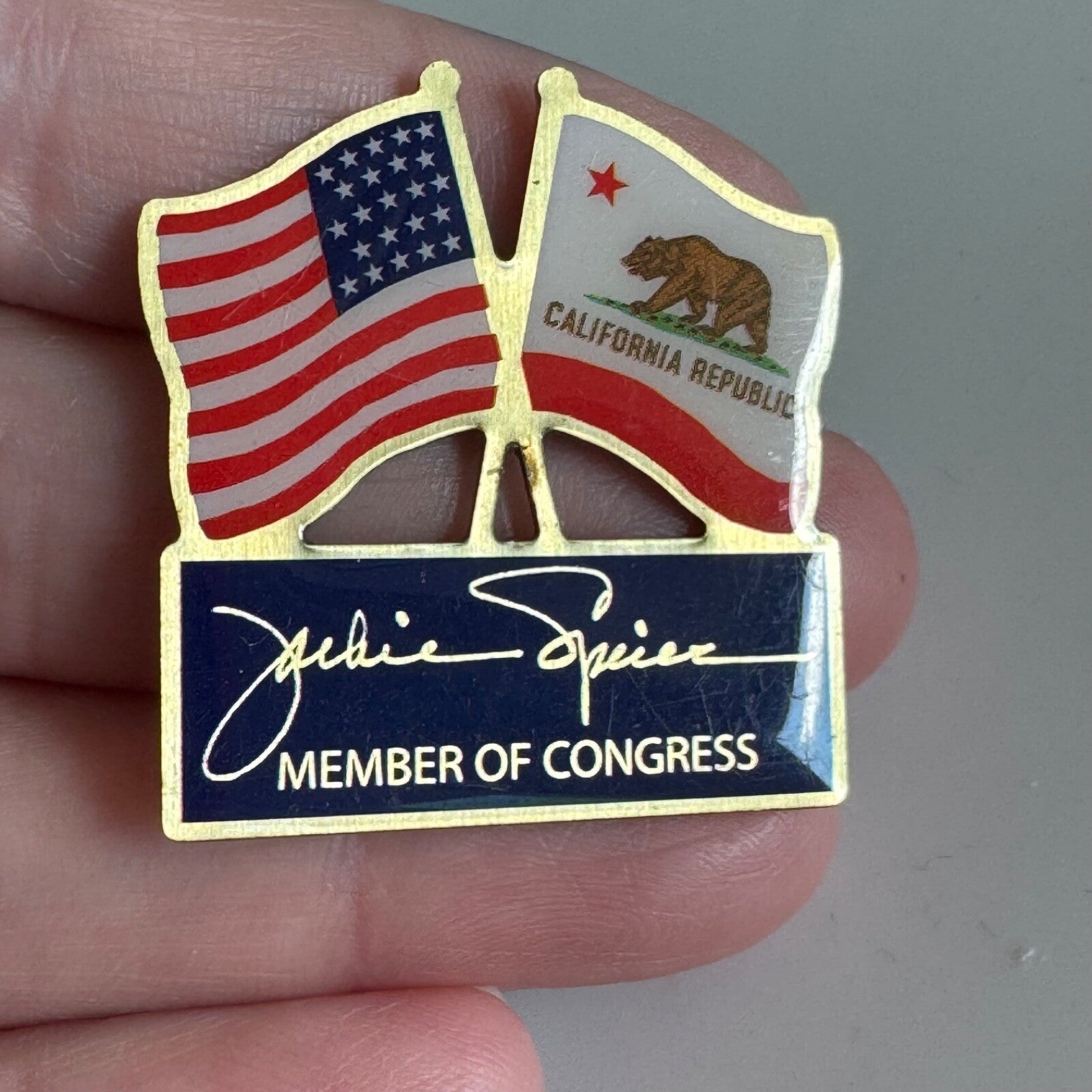 Jackie Speier Member of Congress California Lapel Pin Representative
