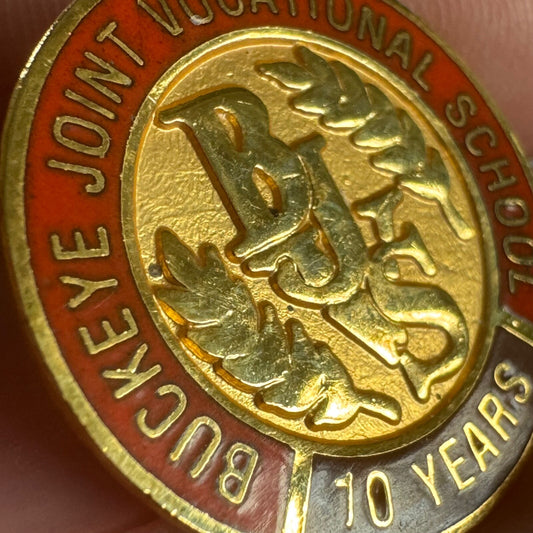 Buckeye Joint Vocational School 10 Years BJVS Pin