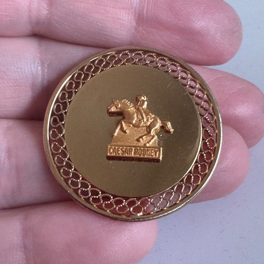 Vtg Caesar Rodney 1/20 12k GF Lapel Pin Brooch Sons of the American Revolution