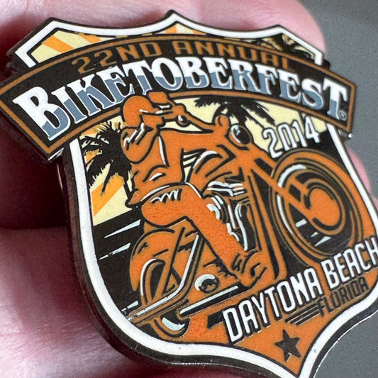 22nd Annual Biketober Daytona Beach Florida Lapel Pin