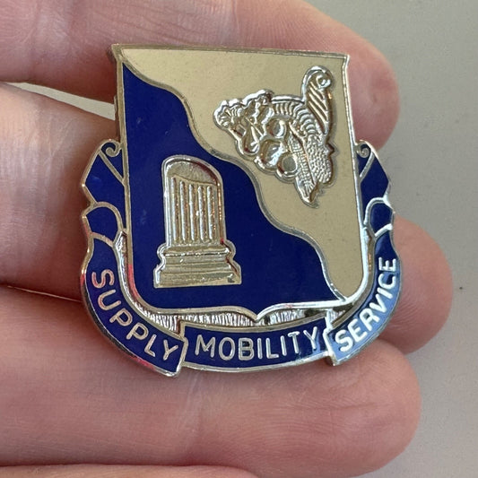 U.S. Army 501st Support Battalion Quartermaster DUI Pin N.S. Meyer
